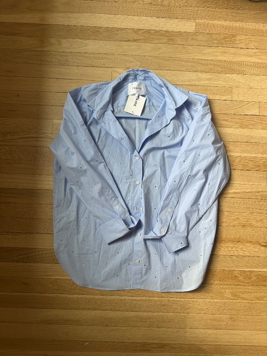 Frame Denim Tops - FRAME Button up rhinestone shirt